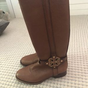 Tory burch tan knee boots